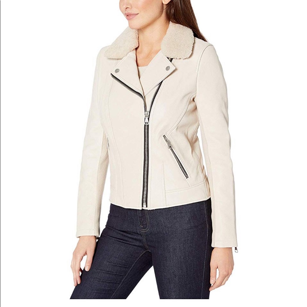 Ugg leather and shearling jacket